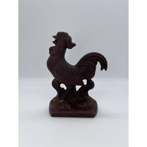 Vintage Cast Iron Rooster Door Stop 7" Tall